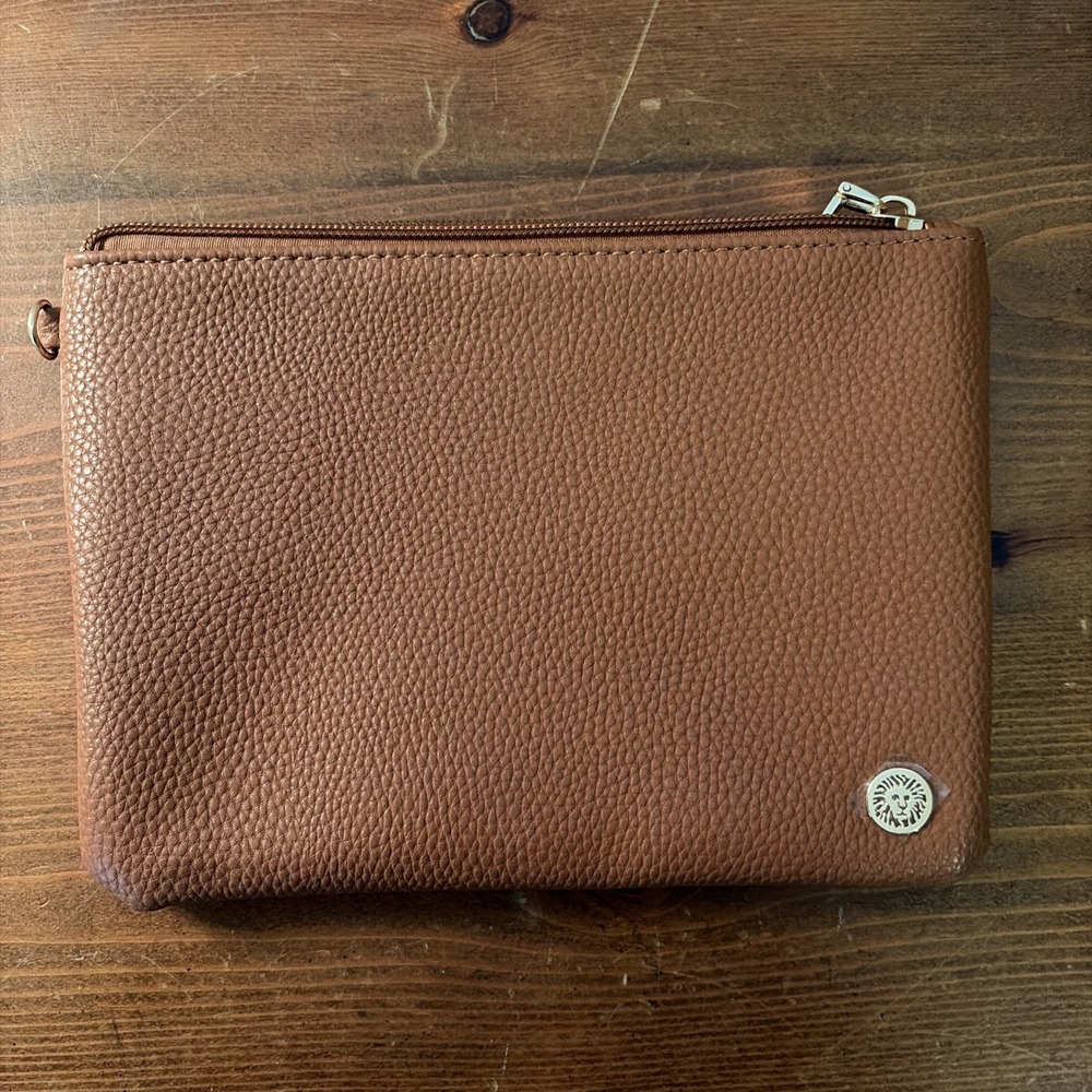 Anne Klein‎ Brown 8" X 6" Pouch